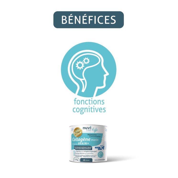 Marine collagen - Memory and concentration - Omega-3 DHA Plant-based