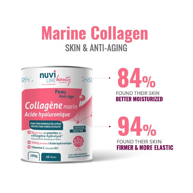 Marine collagen for the skin with hyaluronic acid and vitamin C