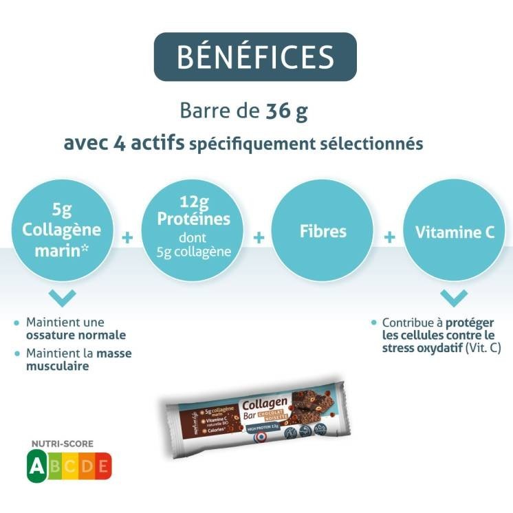 Marine collagen protein bar - Chocolate hazelnut flavour