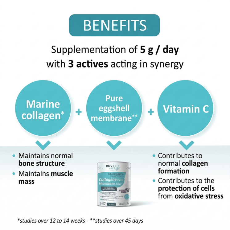 Marine collagen powder - 280g - Articulations Plus - Reinforced formula