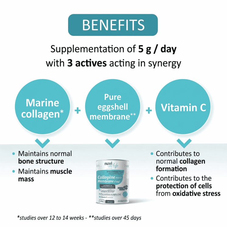Marine collagen powder - 280g - Articulations Plus - Reinforced formula