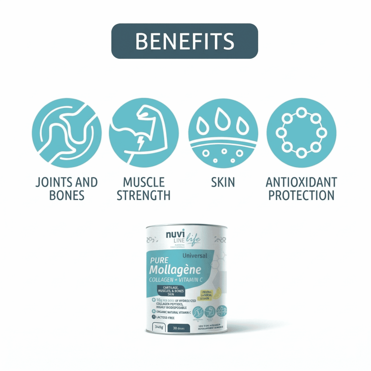Pure marine collagen with natural vitamin C and lemon flavour