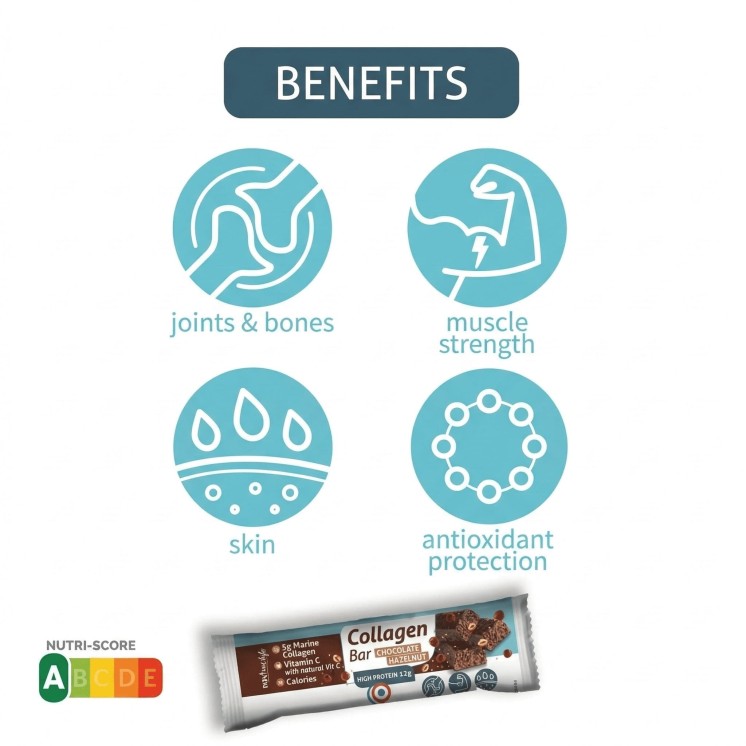 Marine collagen protein bar - Chocolate hazelnut flavour