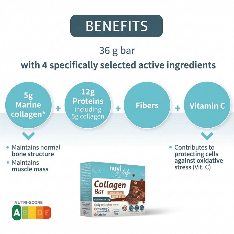 Marine collagen protein bar - Chocolate hazelnut flavour