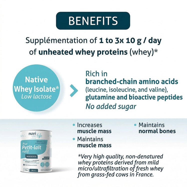 Protéine native, Native whey, muscles & performance
