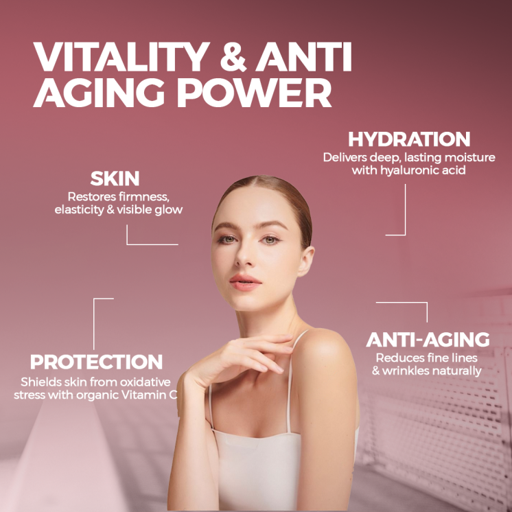 Marine collagen for the skin with hyaluronic acid and vitamin C
