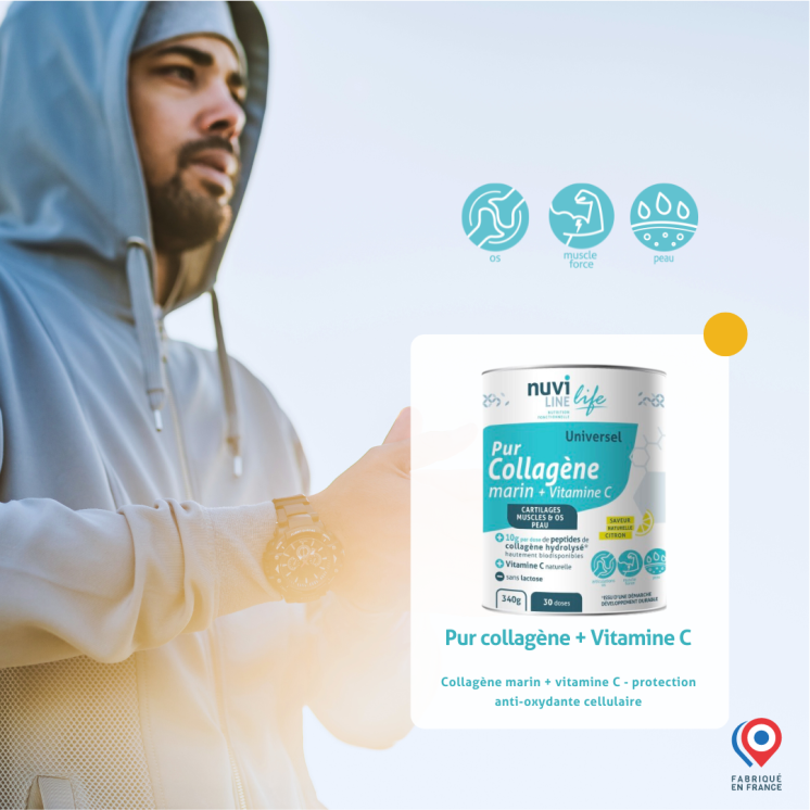 Collagène marin et vitamine C gout citron pour articulations muscles os